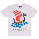 T-SHIRT BØRN DRAGESKIB HVID