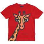 T-SHIRT VOKSEN GIRAF RØD 1