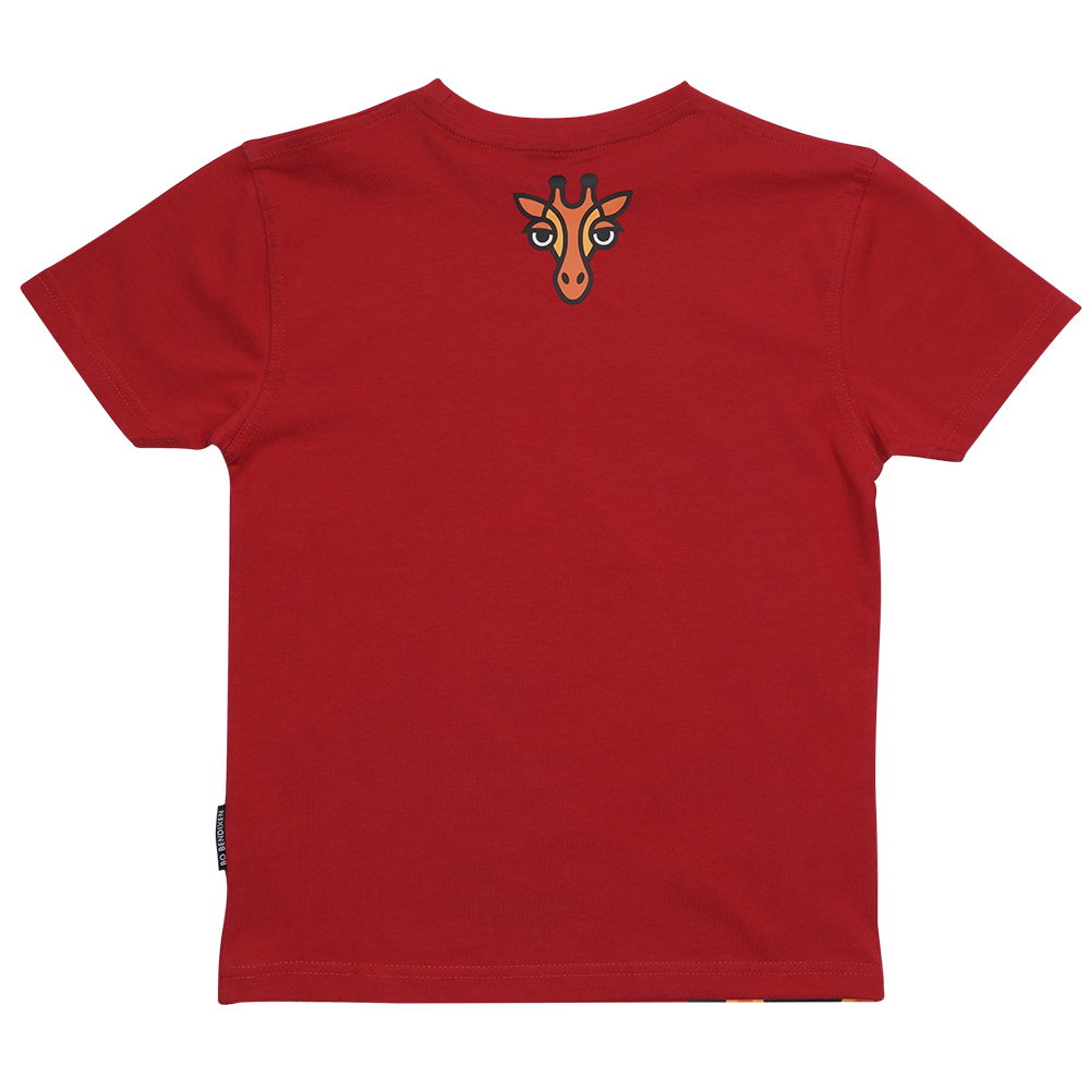 T-SHIRT BØRN GIRAF RØD 2