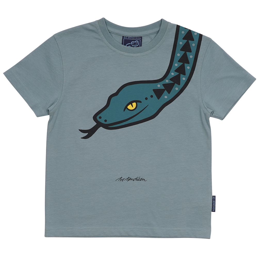 T-SHIRT BØRN SLANGE GRØN 1