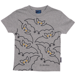 T-SHIRT BØRN FLAGERMUS GRÅ 1