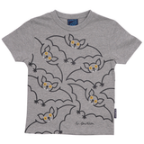T-SHIRT BØRN FLAGERMUS GRÅ 1