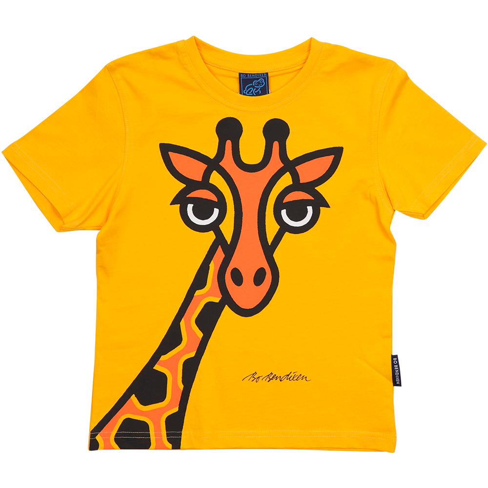 T-SHIRT BØRN GIRAF GUL 1