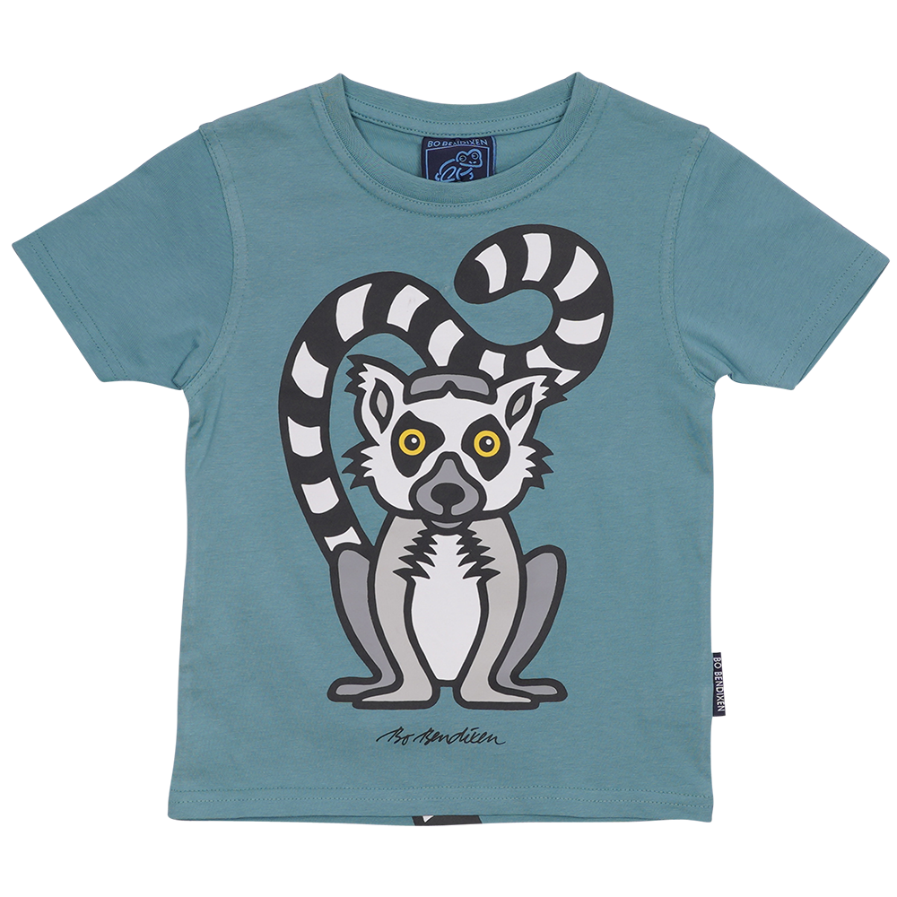T-SHIRT BØRN LEMUR TURKIS 1