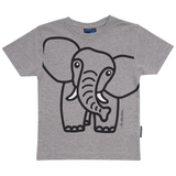 T-SHIRT BØRN ELEFANT GRÅ 1