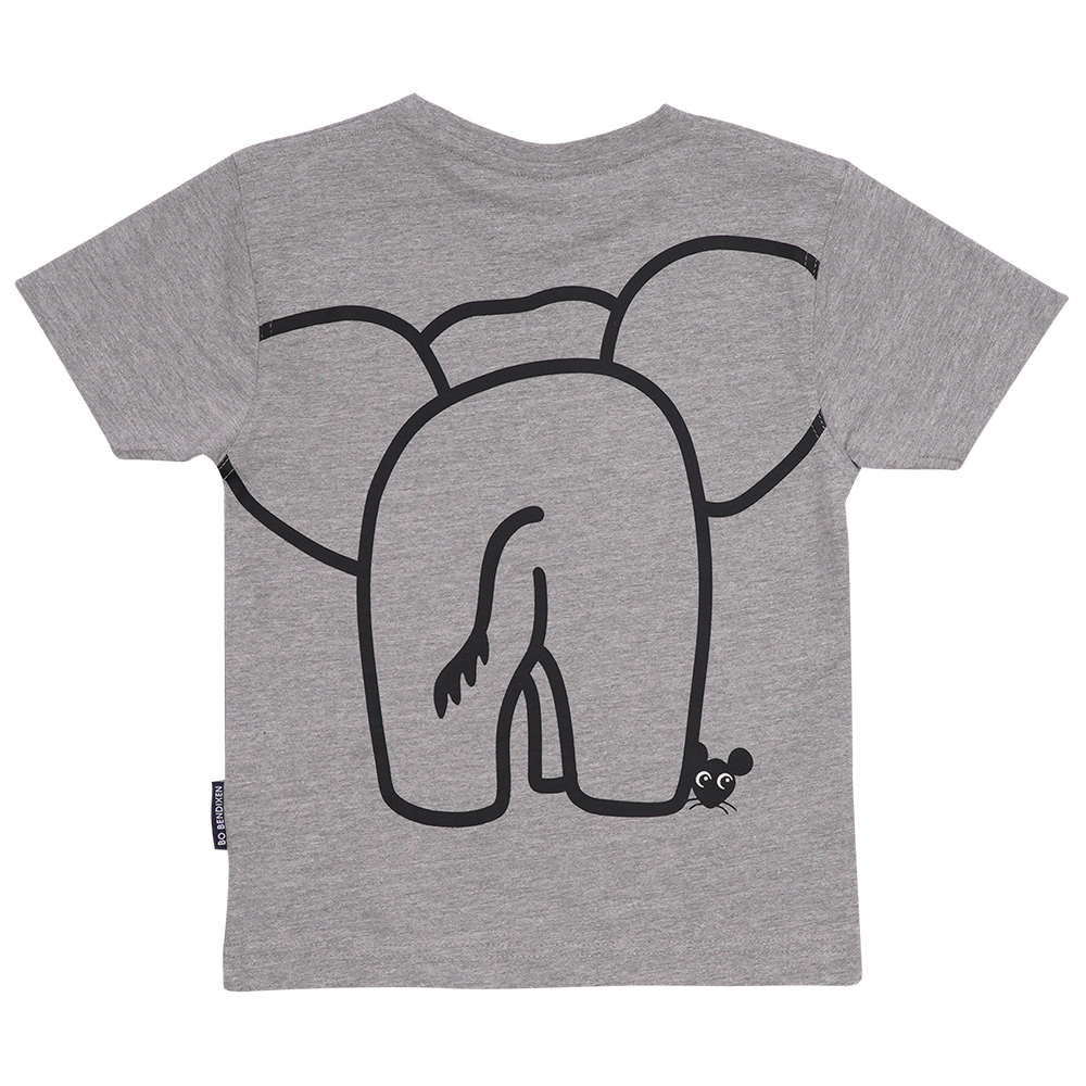T-SHIRT BØRN ELEFANT GRÅ 3