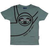 T-SHIRT BØRN LAZY GUY GRØN 1