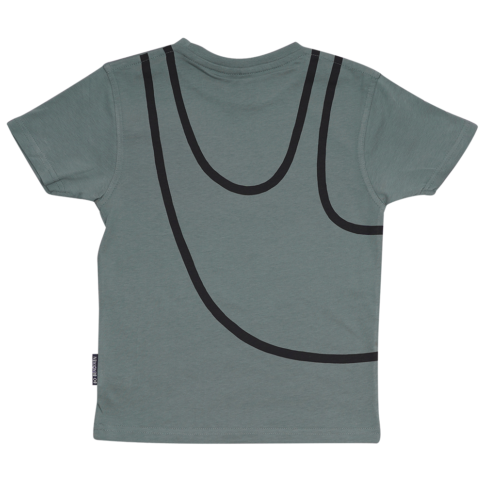 T-SHIRT BØRN LAZY GUY GRØN 2