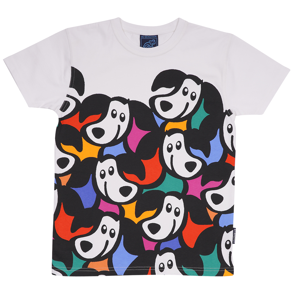 T-SHIRT BØRN MULTI ZIPPO HVID 1