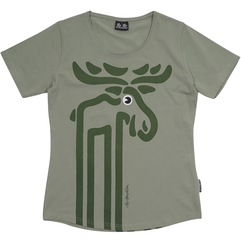 T-SHIRT SLIM FIT ELG GRØN 1