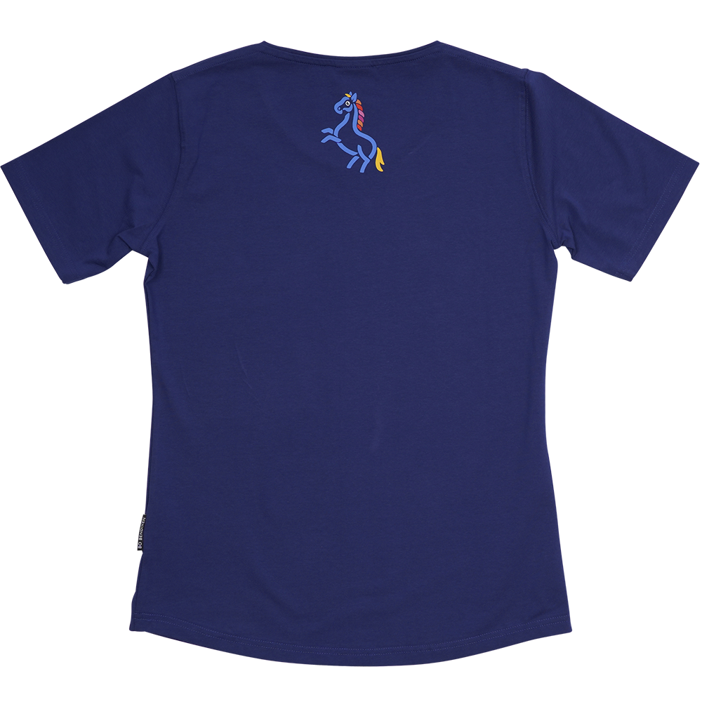 T-SHIRT SLIM FIT HEST BLÅ 2