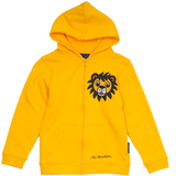 SWEATSHIRT BØRN M HÆTTE OG LYN LØVE GUL 1