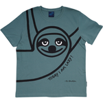 T-SHIRT VOKSEN LAZY GUY GRØN 1