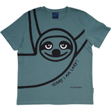 T-SHIRT VOKSEN LAZY GUY GRØN 1