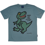 T-SHIRT VOKSEN T-REX GRØN 1
