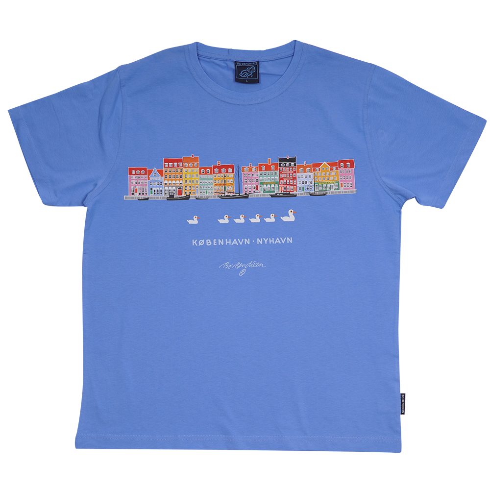 T-SHIRT VOKSEN NYHAVN BLÅ 1