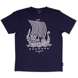 T-SHIRT VOKSEN VIKINGESKIB NAVY 1