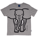 T-SHIRT VOKSEN ELEFANT GRÅ 1