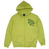 SWEATSHIRT VOKSEN M HÆTTE OG LYN GEKKO LIME  1