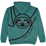 SWEATSHIRT VOKSEN M HÆTTE OG LYN LAZY GUY GRØN 2