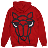 SWEATSHIRT VOKSEN M HÆTTE OG LYN KAMEL RØD 2