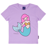 T-SHIRT BØRN HAVFRUE LILLA