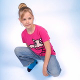 T-SHIRT BØRN FLODHEST PINK